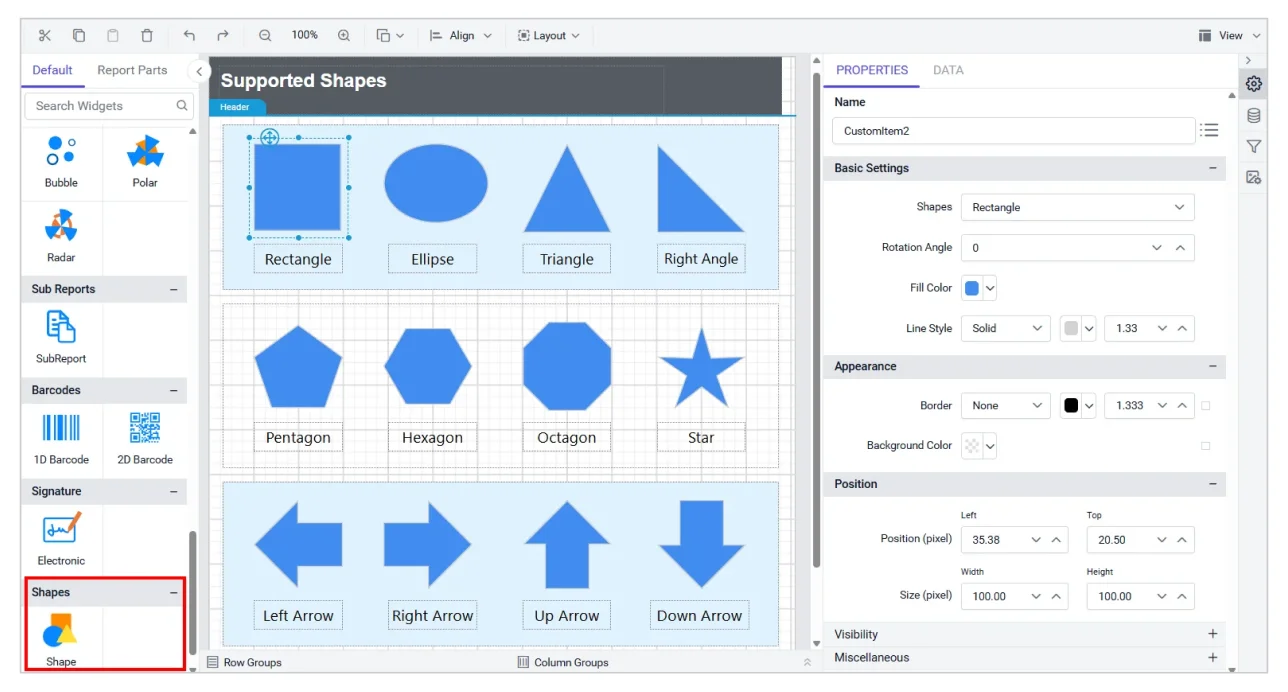 Shape Elements