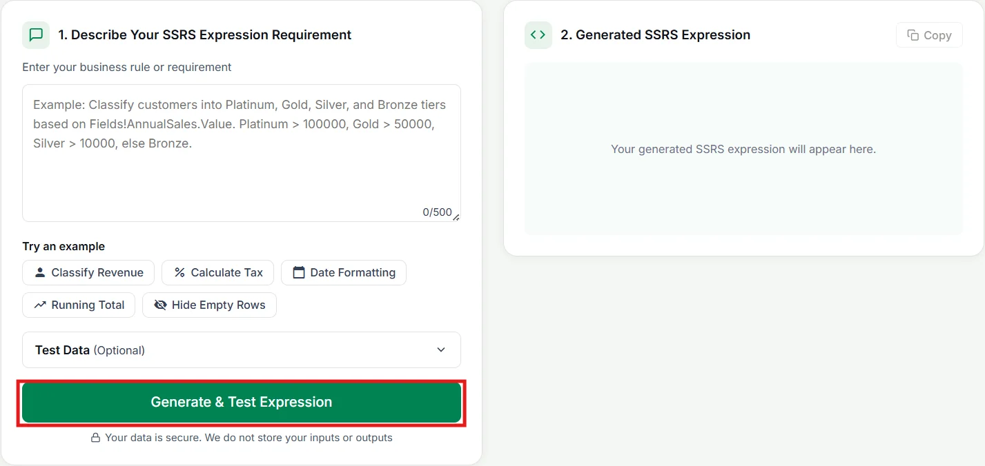 Generate & test expression
