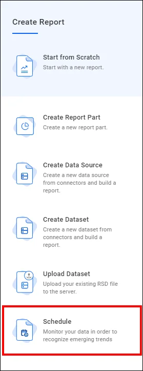 Creating a schedule