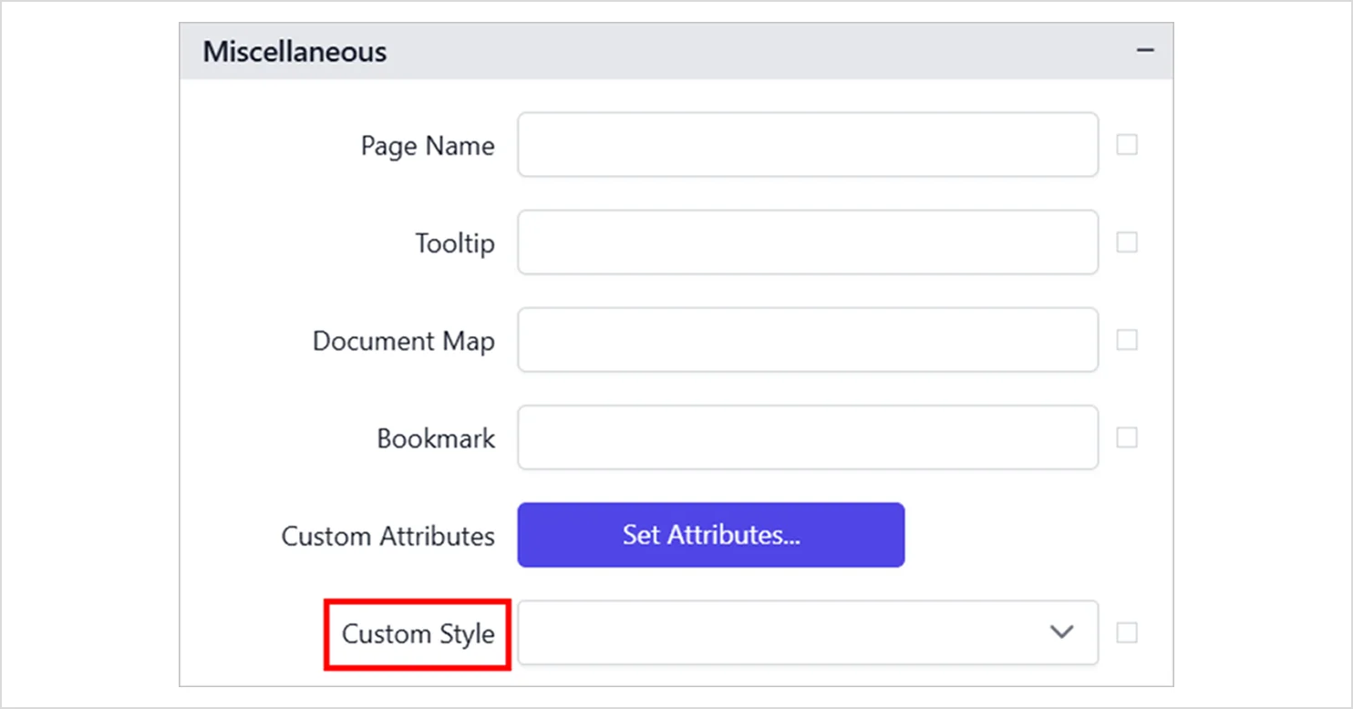 Custom Style property