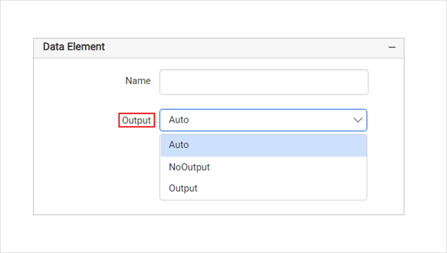 Output property