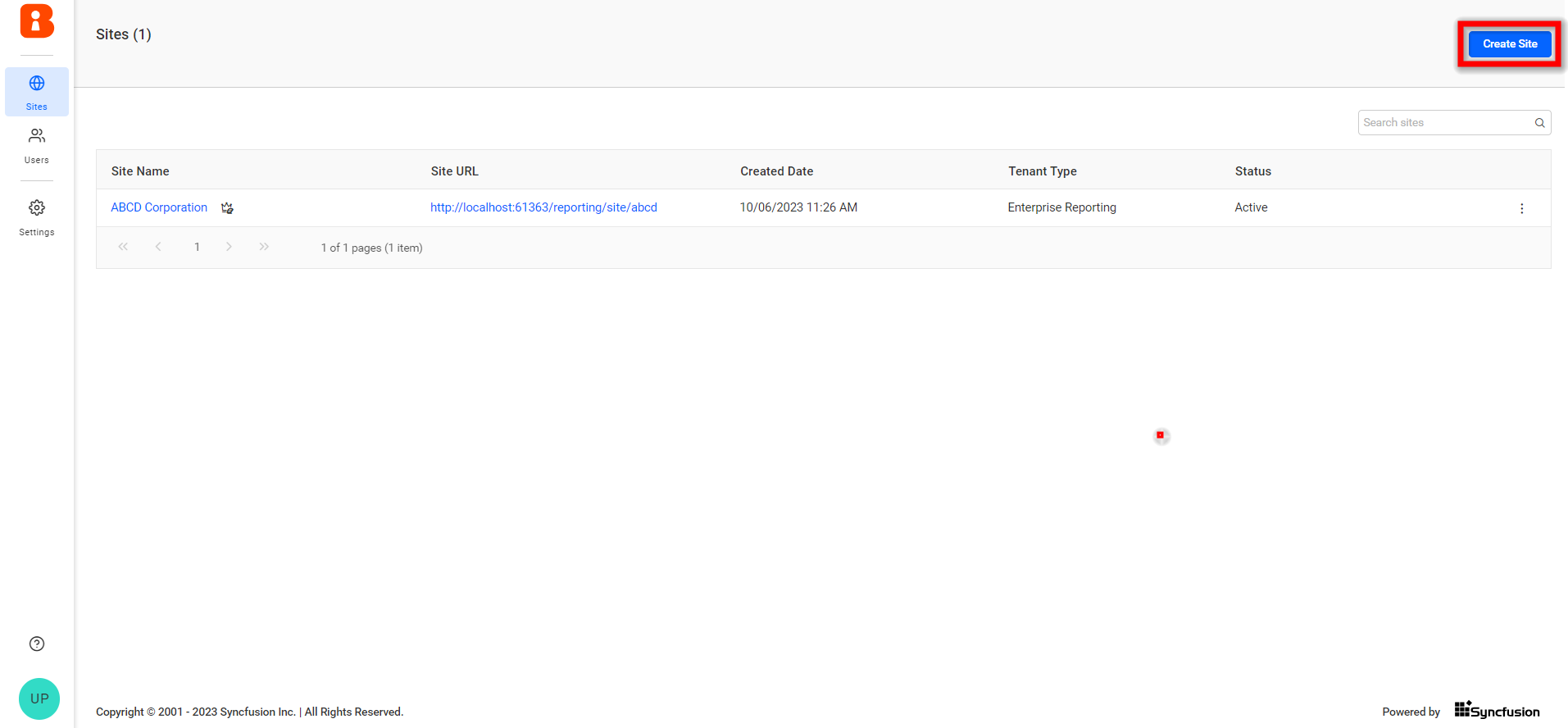 Create Site