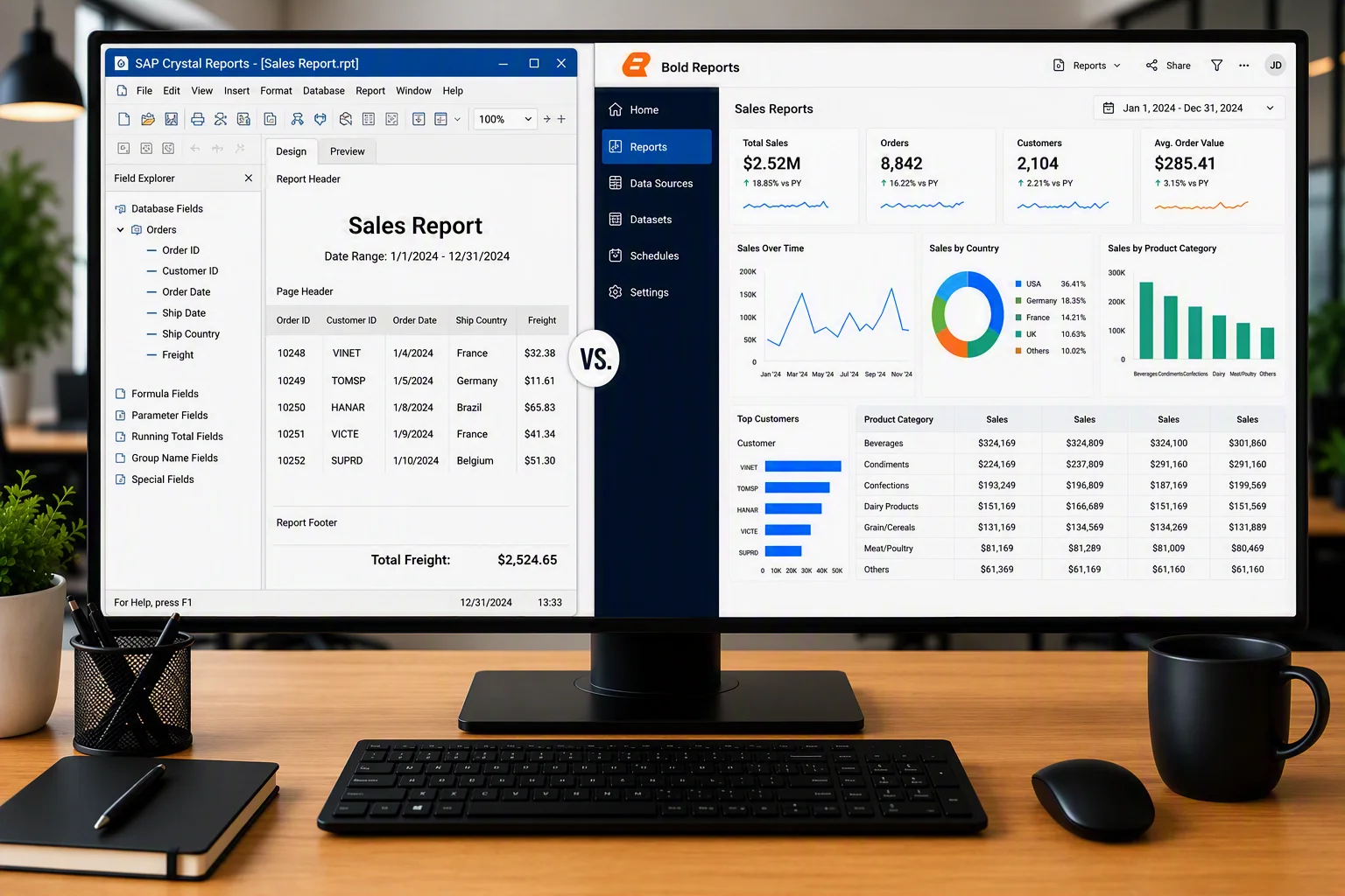 Crystal Reports vs. Bold Reports