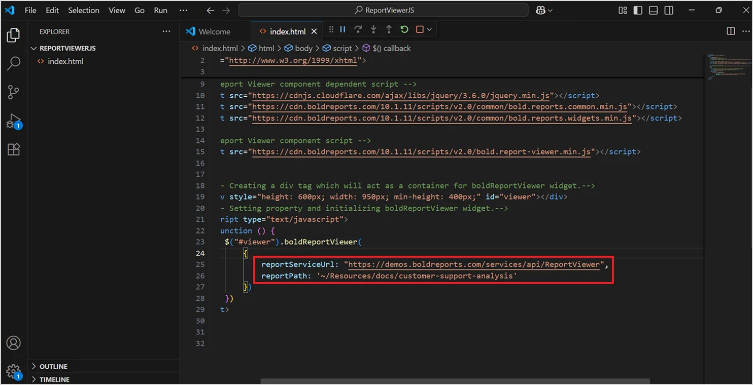 Set the Path and ServiceURL properties