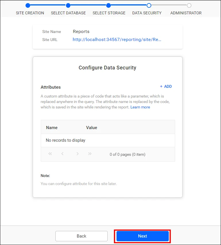 Configure data security