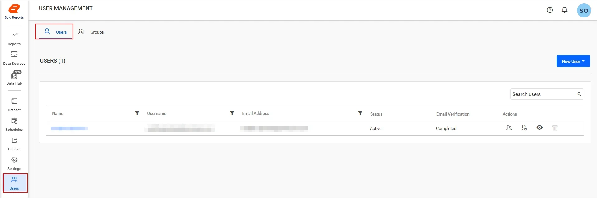 Managing users