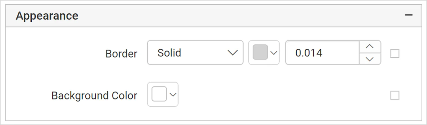 Appearance settings