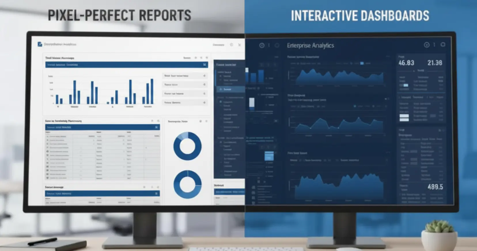 Pixel-perfect reports vs interactive dashboards