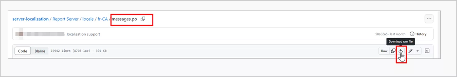 Click the download icon to get localization files