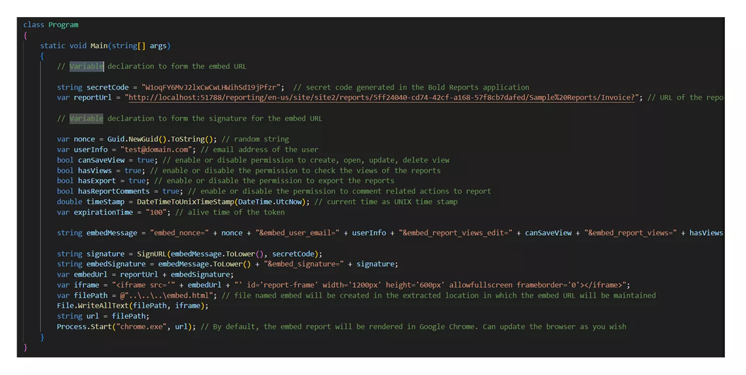 Set the embed properties