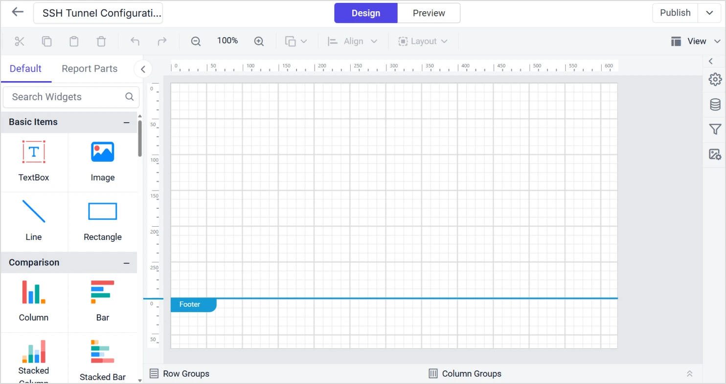 Report Designer Surface