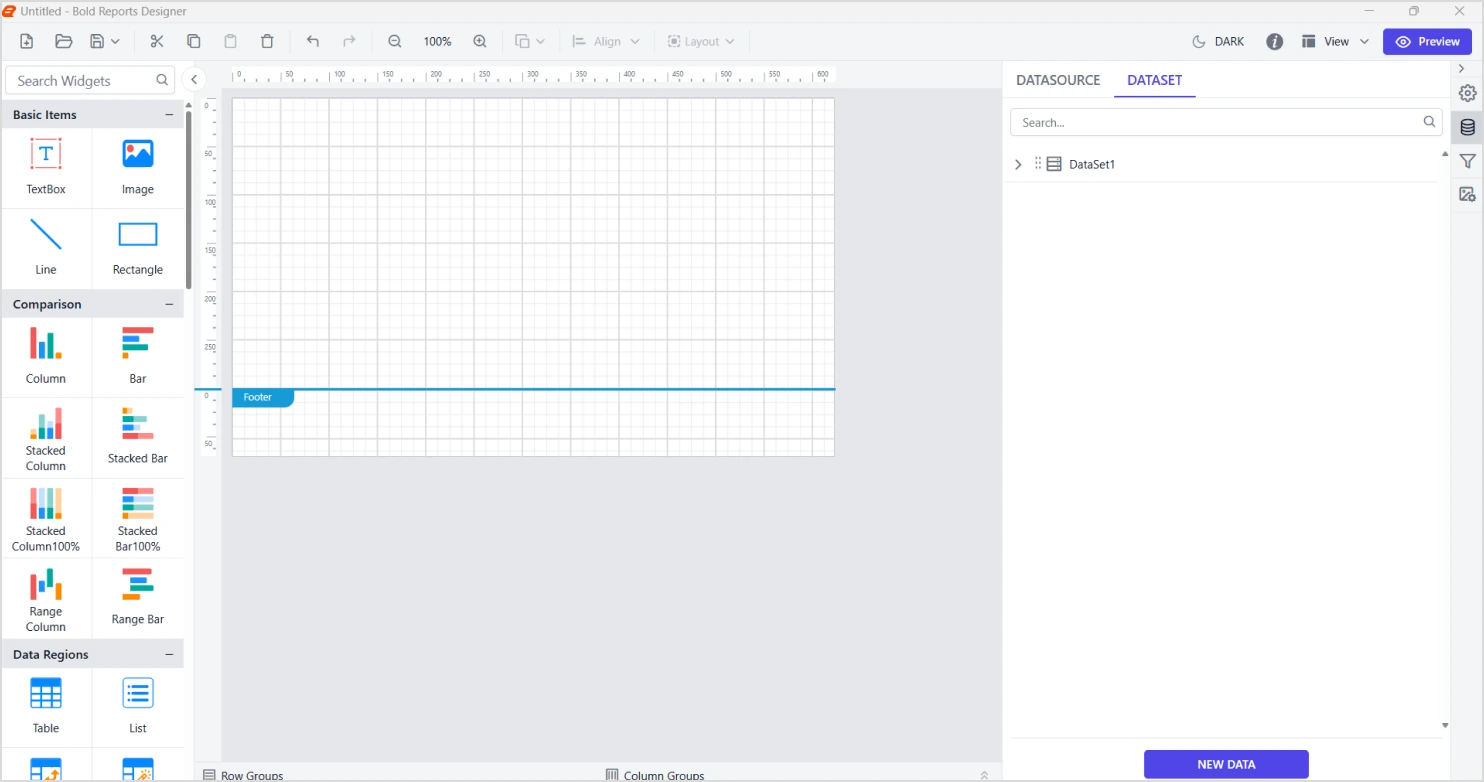 Report Designer Surface