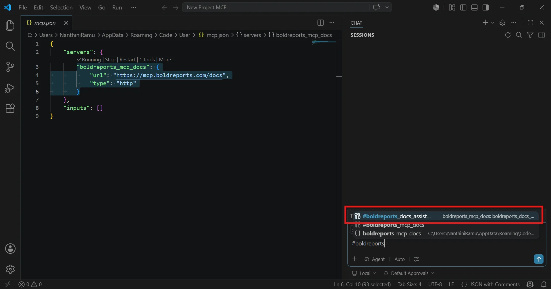 Configuring the Bold Reports MCP Server