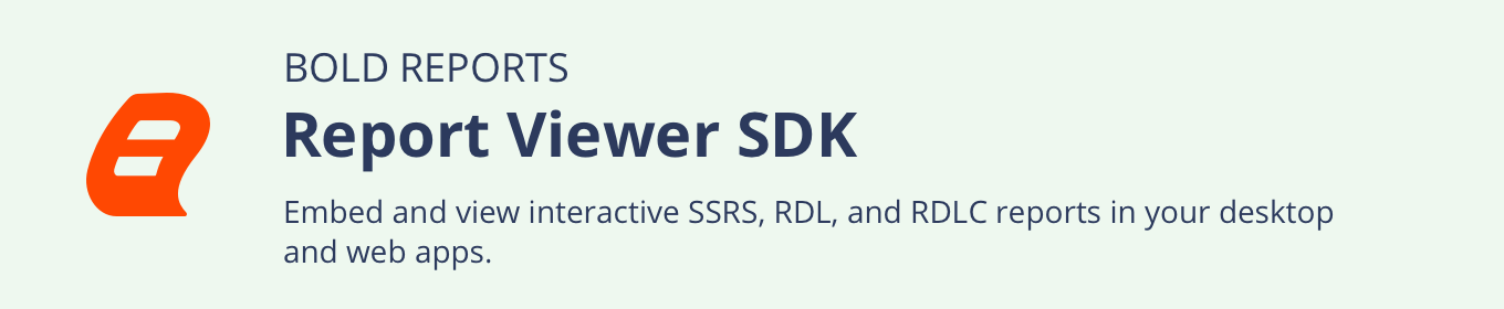 Bold Reports Report Viewer SDK