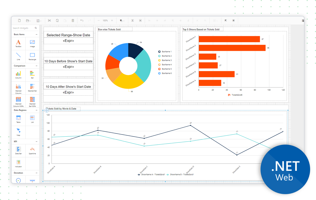 Asp Net Web Forms Report Designer Reporting Tool Boldreports Visual