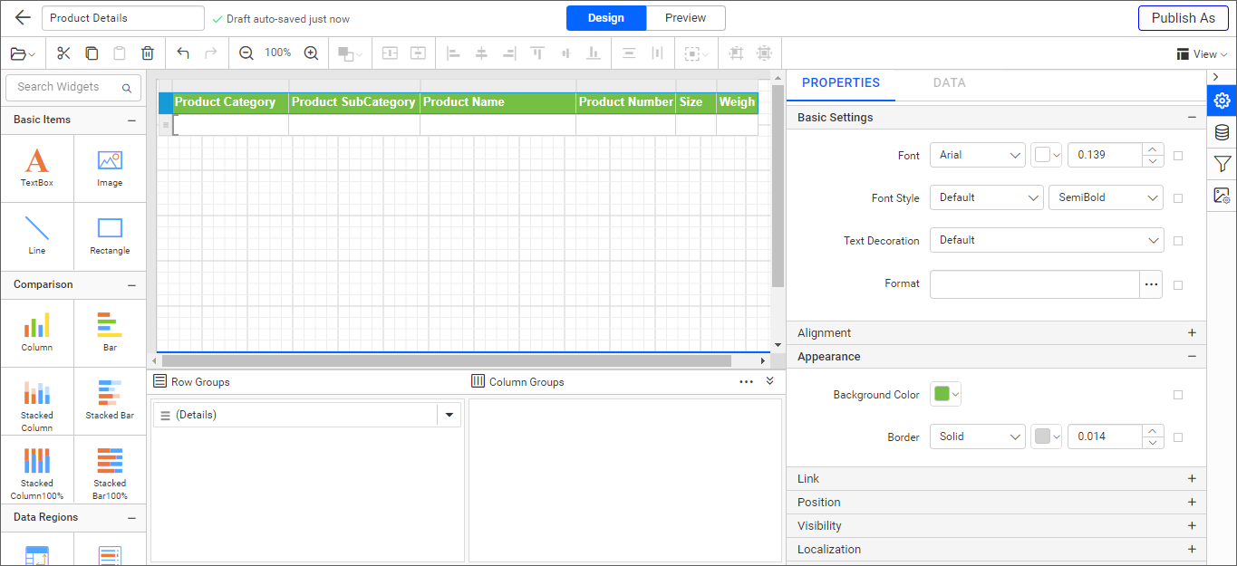 Apply table cell styles
