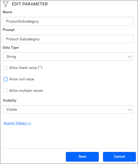Changes parameter prompt display text