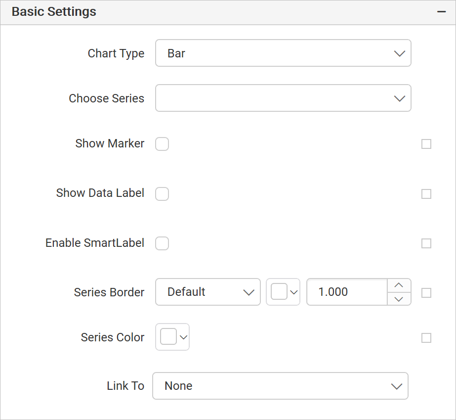 Data bar series properties