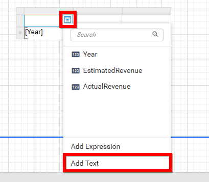 Edit table header text