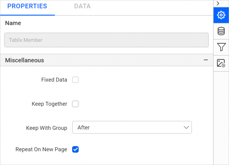 Enable repeat on new page