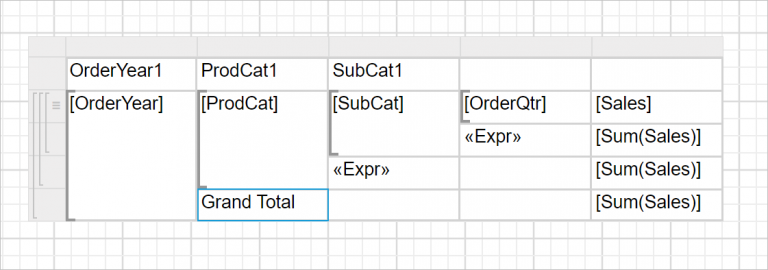 Set label text for grand total