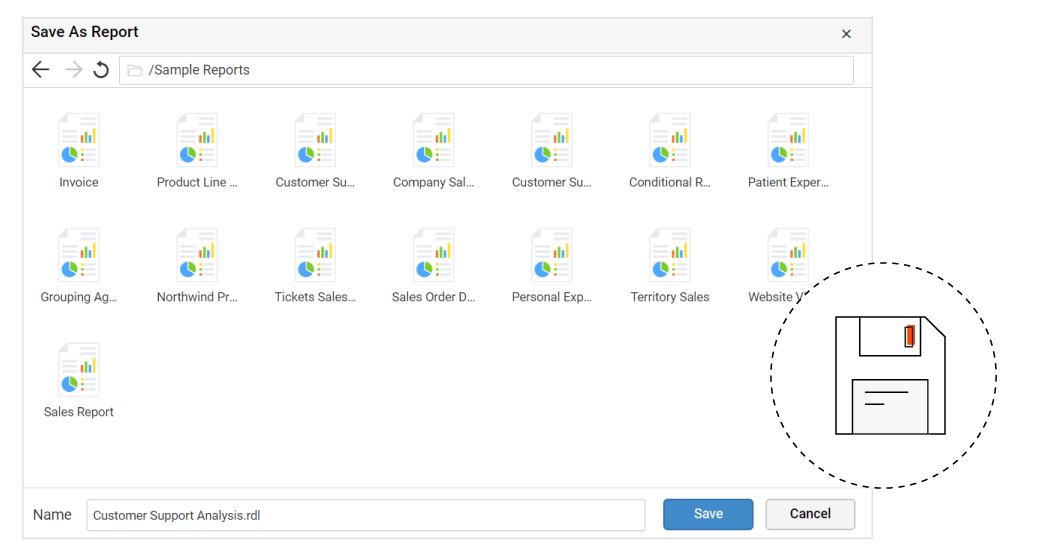 Save and deploy reports