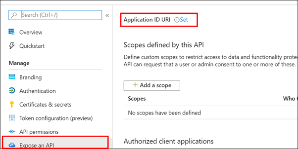 Expose an API set