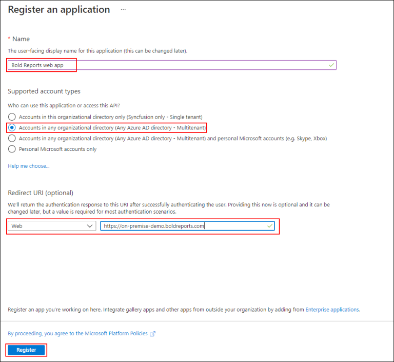 Register option