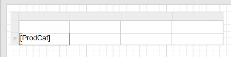 Assign data field in cell