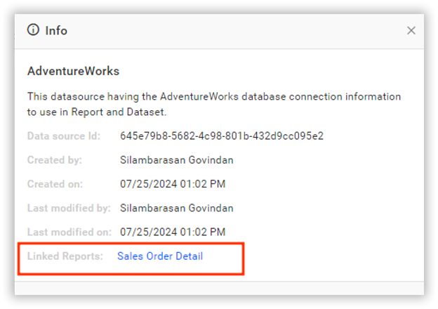 Linked related reports