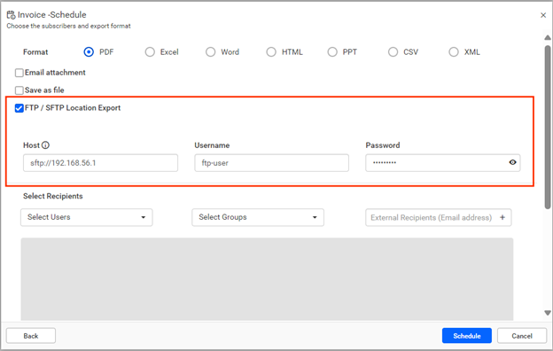 SFTP scheduling