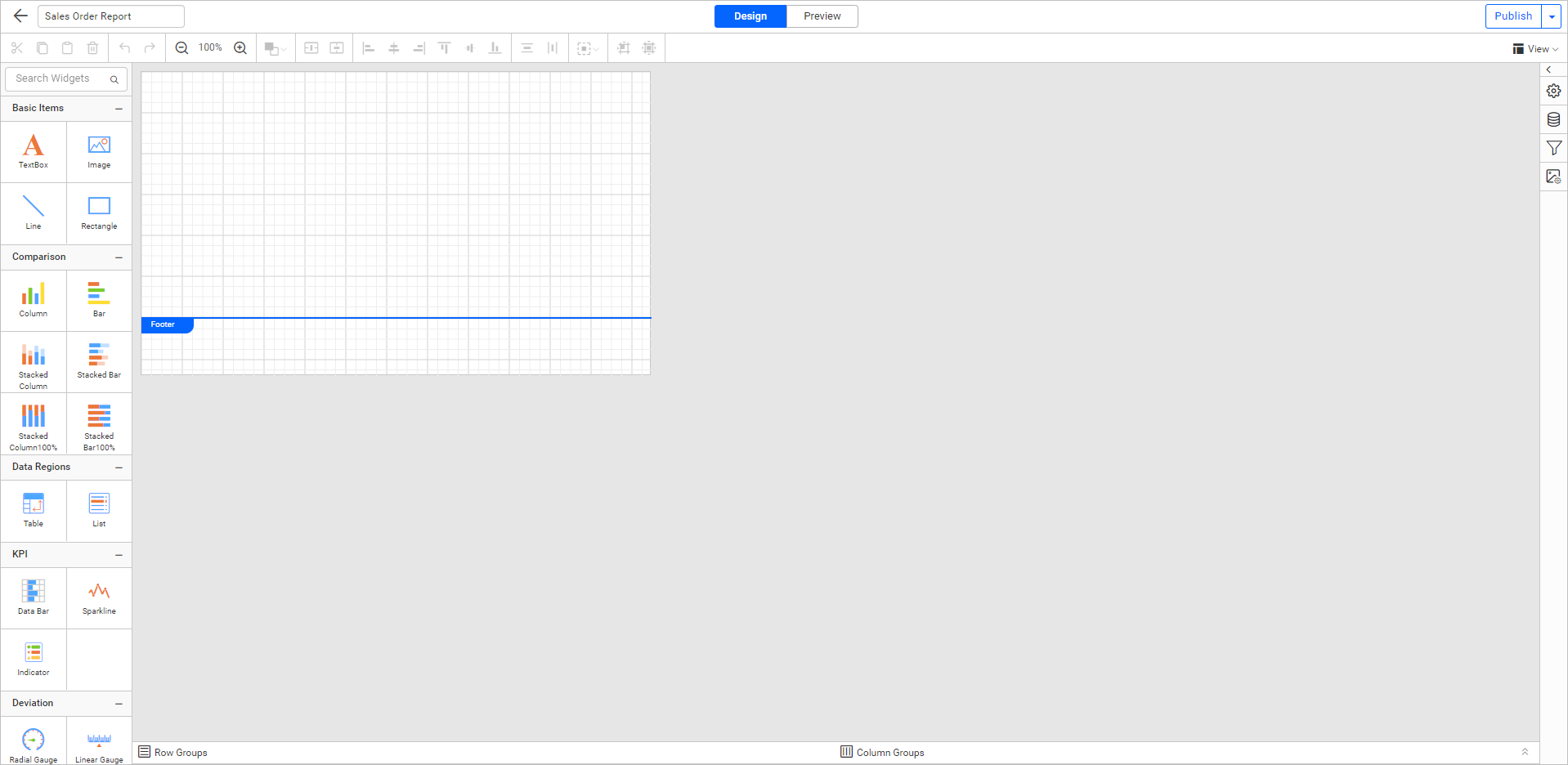 Bold Reports On-Premise report designer