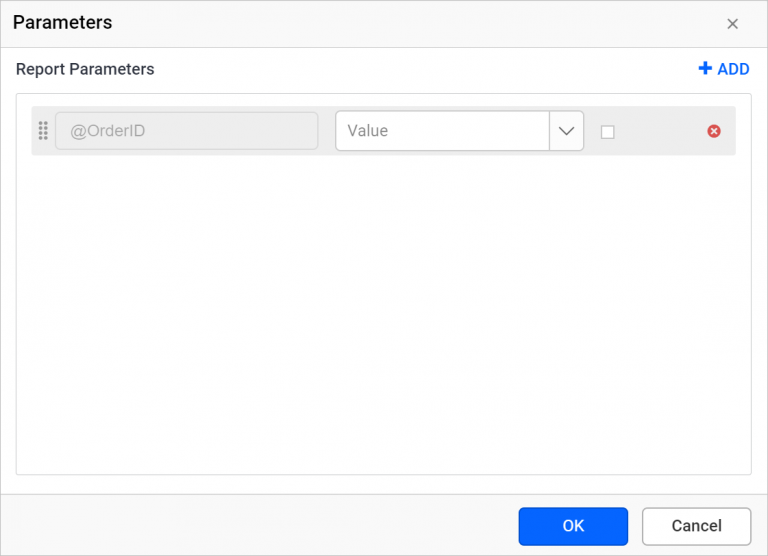 Parameters dialog