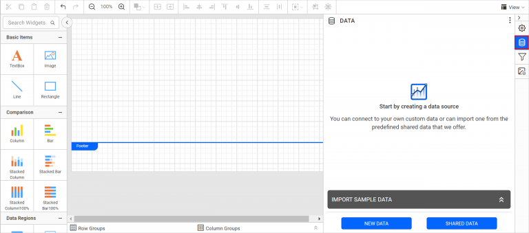 Data pane view