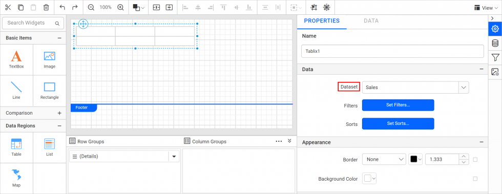 Adding table and assigning data