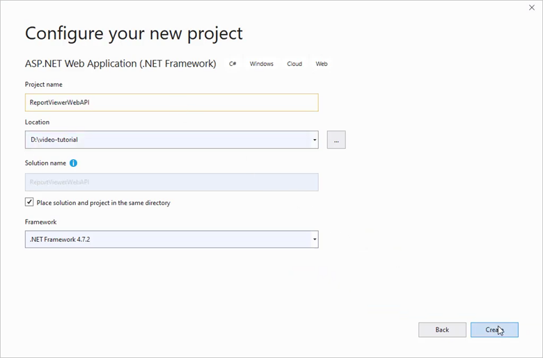 Create a New Project | ASP.NET Reporting Tools
