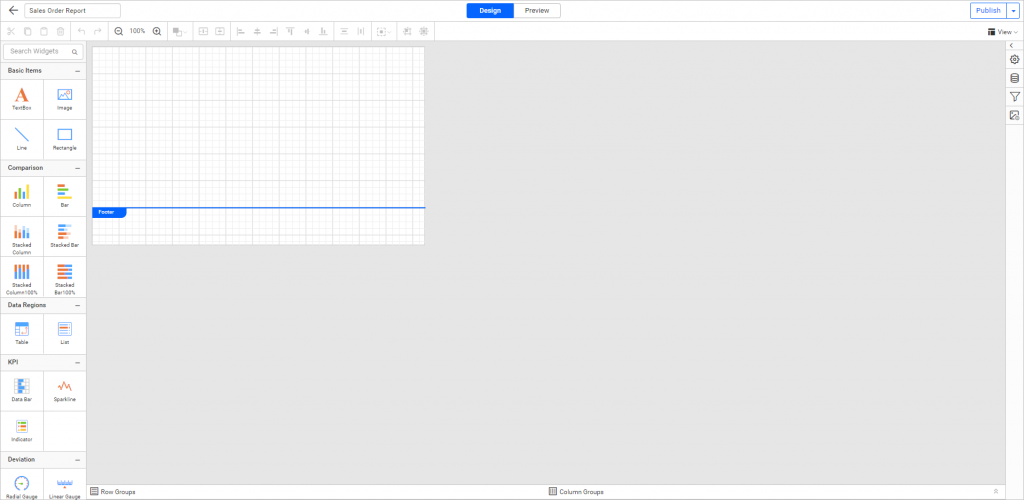 Bold Reports On-Premise report designer