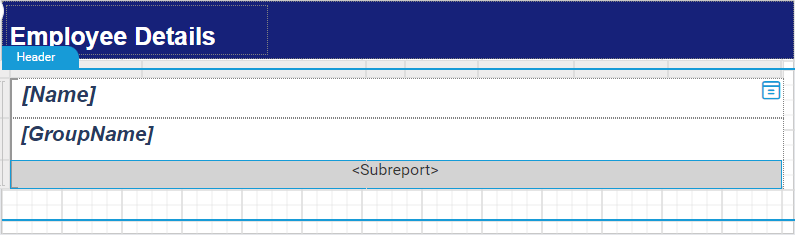 Subreport option added in master table.
