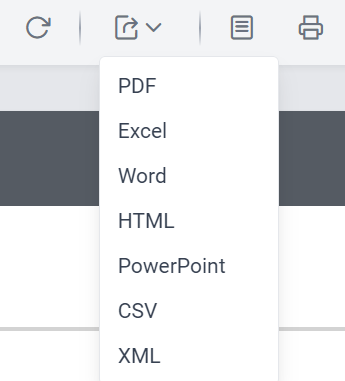 Export options