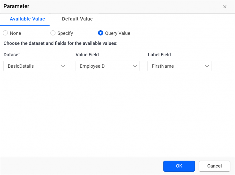 Data set listed in data pane