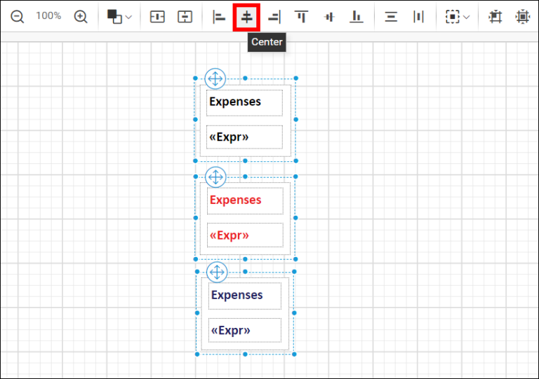 Center Align | Reporting Tools