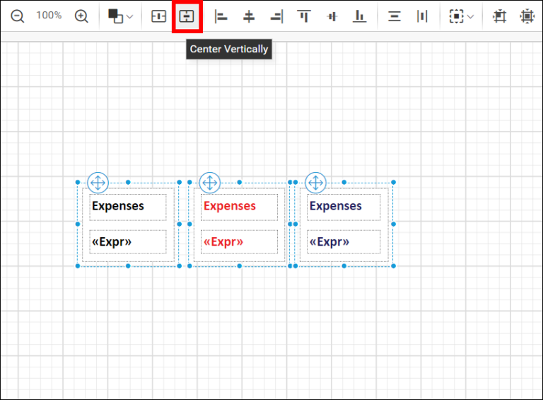 Center Vertically | Reporting Tools