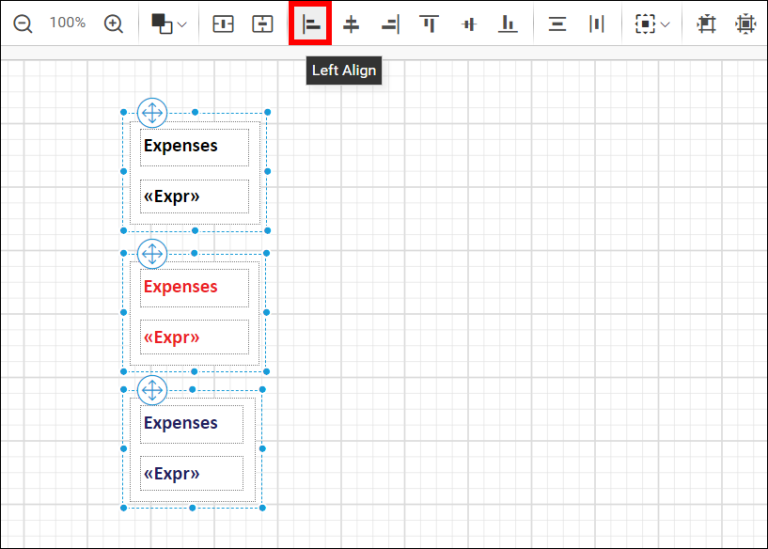 Left Align | Reporting Tools