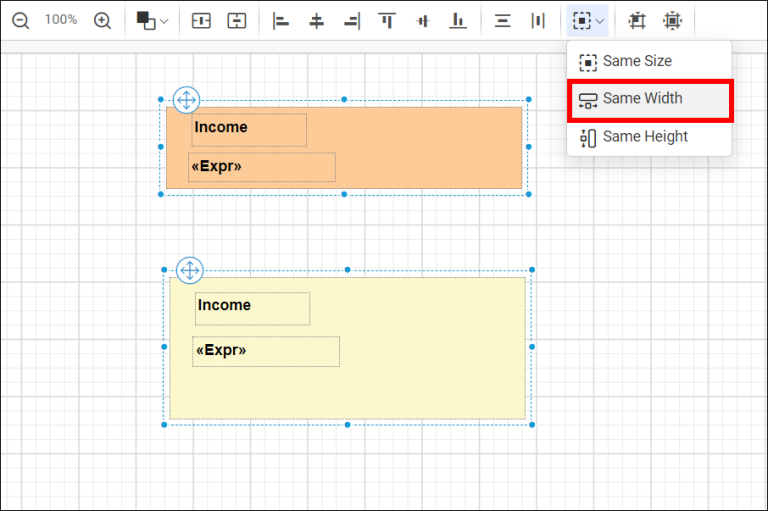 Same Width | Reporting Tools