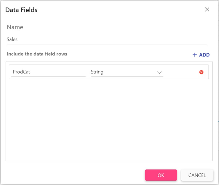 Add a Data Field Row