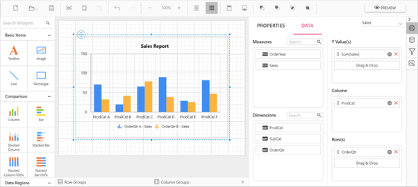 Chart in a Report