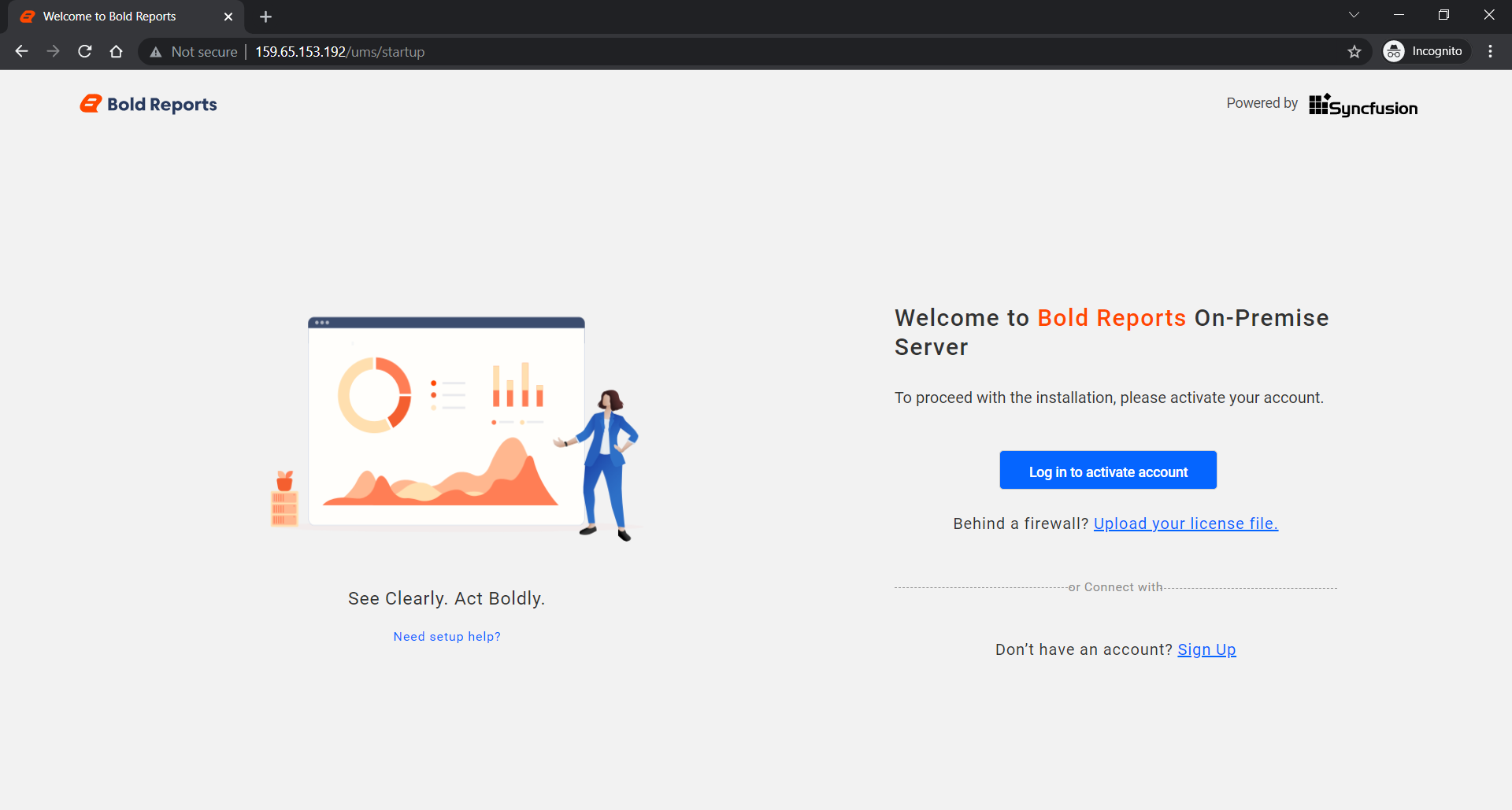 Bold Reports Startup Page