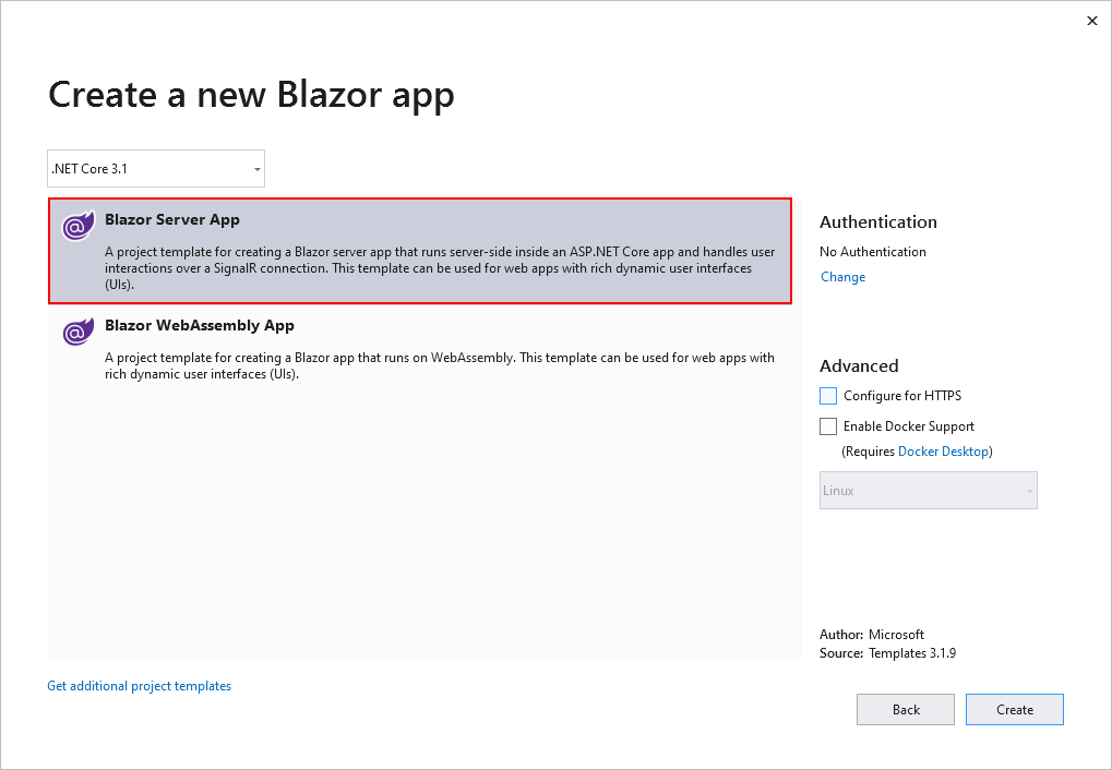 Blazor Server Application