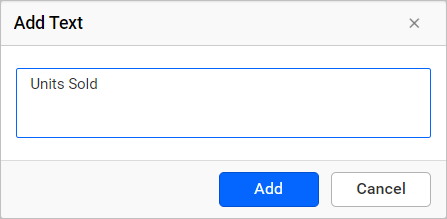 Add text dialog