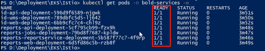 Complete running pods